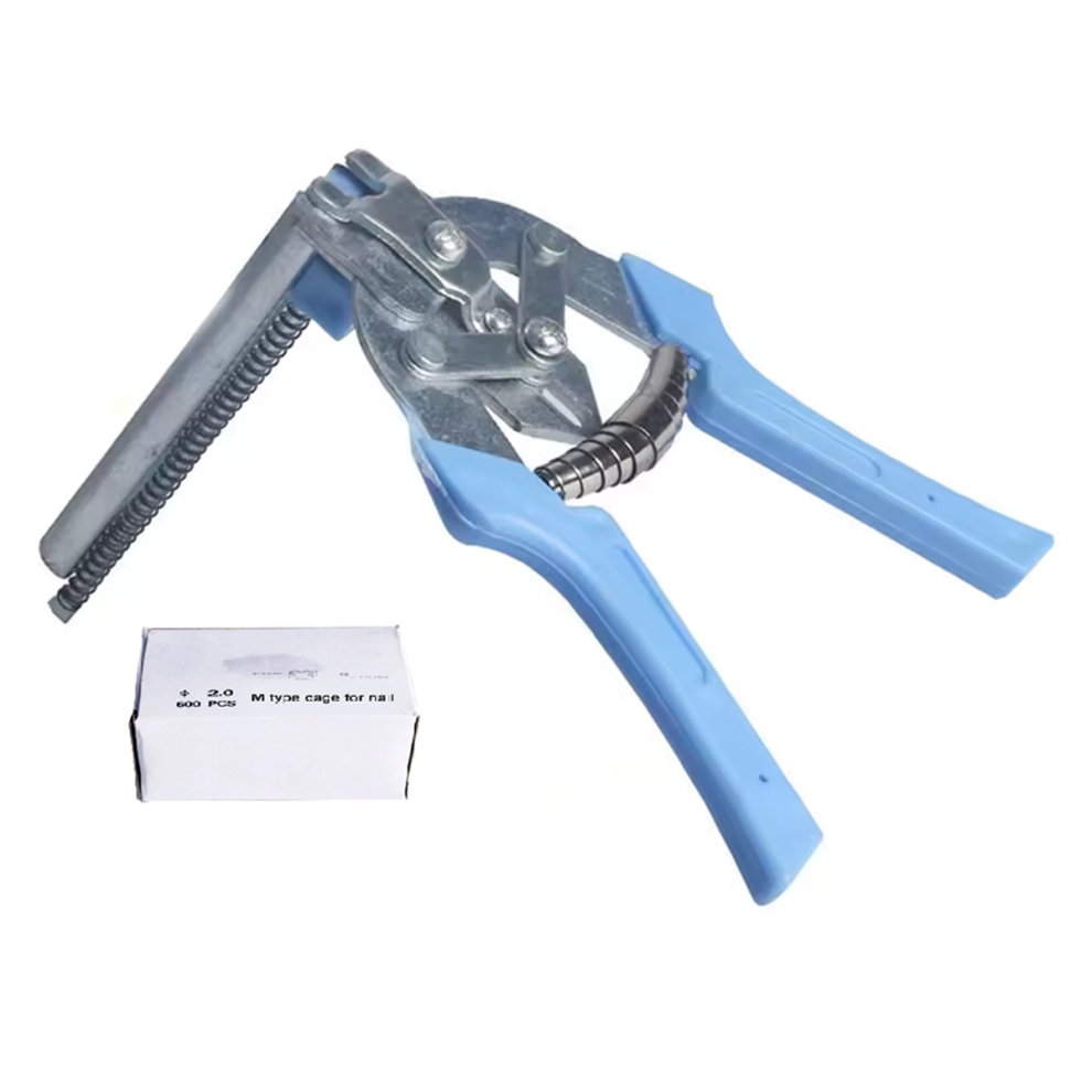 M Type Nailer Wire Ringer Fastener Stapler With 600 Clips 4712844921613