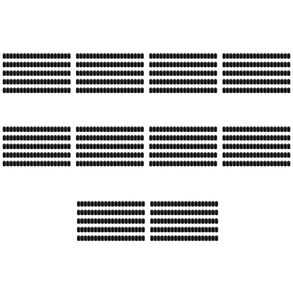 100Pcs Rubber End Caps 9.5Mm Id Pvc Round Tube Bolt Cap Cover Black 4712844923372