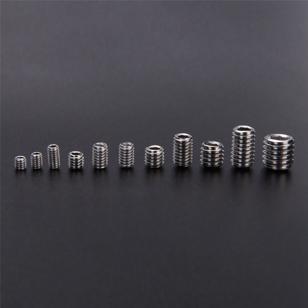 200Pcs Grub Screws Hex Socket Screw Assortment Kit Set M3//M5/M6/M8 4712844919054