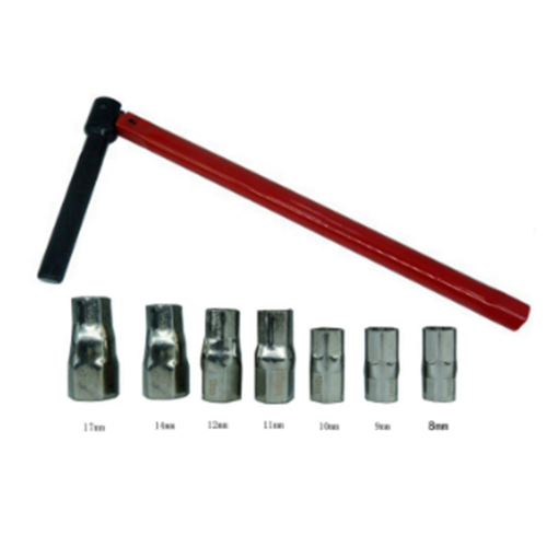 Carbon Steel Tap Wrench Adapter Set 8-17mm 2