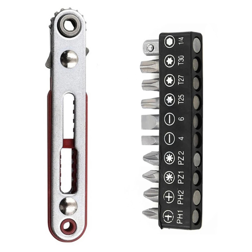 Flat Head Mini Ratchet Wrench 90 Degree Offset Screwdriver Handle Set 2