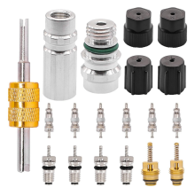 19PCS Car AC R12 R134a Refrigeration Valve Stem Cores Service