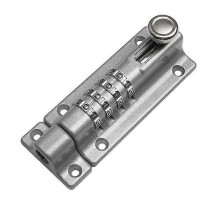 Digital Combi Locking Bolt, 4 Position Sliding Lockable 120Mm Stainless Steel Sliding Garden Heavy Duty Door Bolt for Wooden Doors, Door Door Bolts
