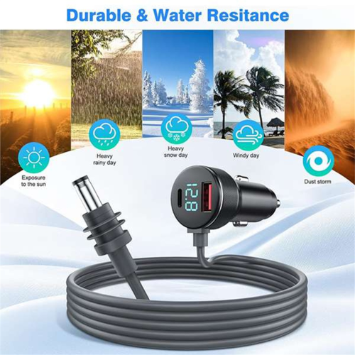 For Mini Power Cable 12V-24V Lighter Adapter 2m 1