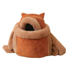 Warm Pet Carrier Bag Small Cat Dogs Backpack Winter Plush Pets Cage for Outdoor Travel Pet Hanging Chest Bags