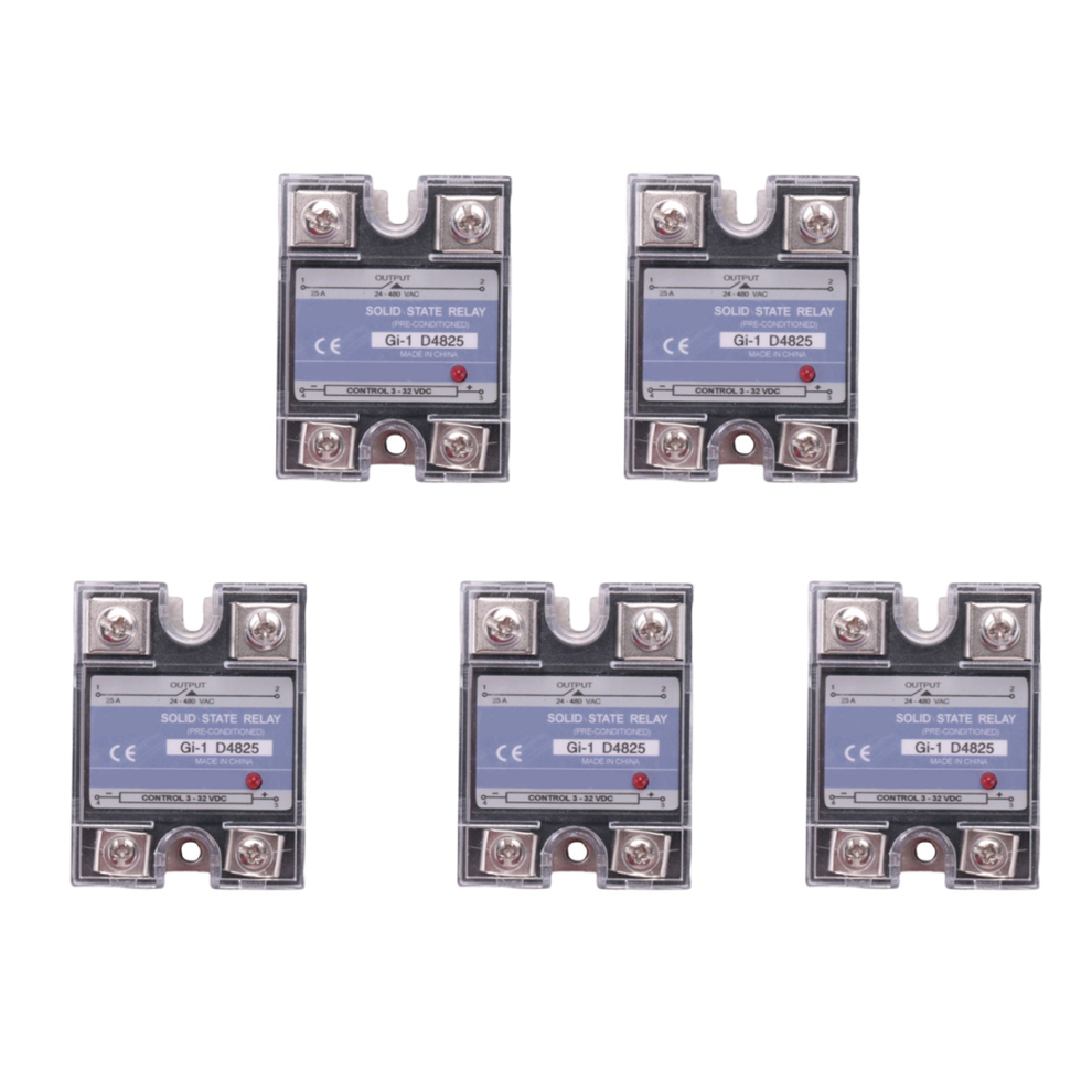 Ssr 25A 3-32V Dc To 24-480V Ac Single Phase Solid State Relay 4713376323425