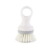 Palm Dish Brush Small Round Pot Washing Scrubber Brush Kitchen Scouring Tool Household Merchandises(1pc White) HG