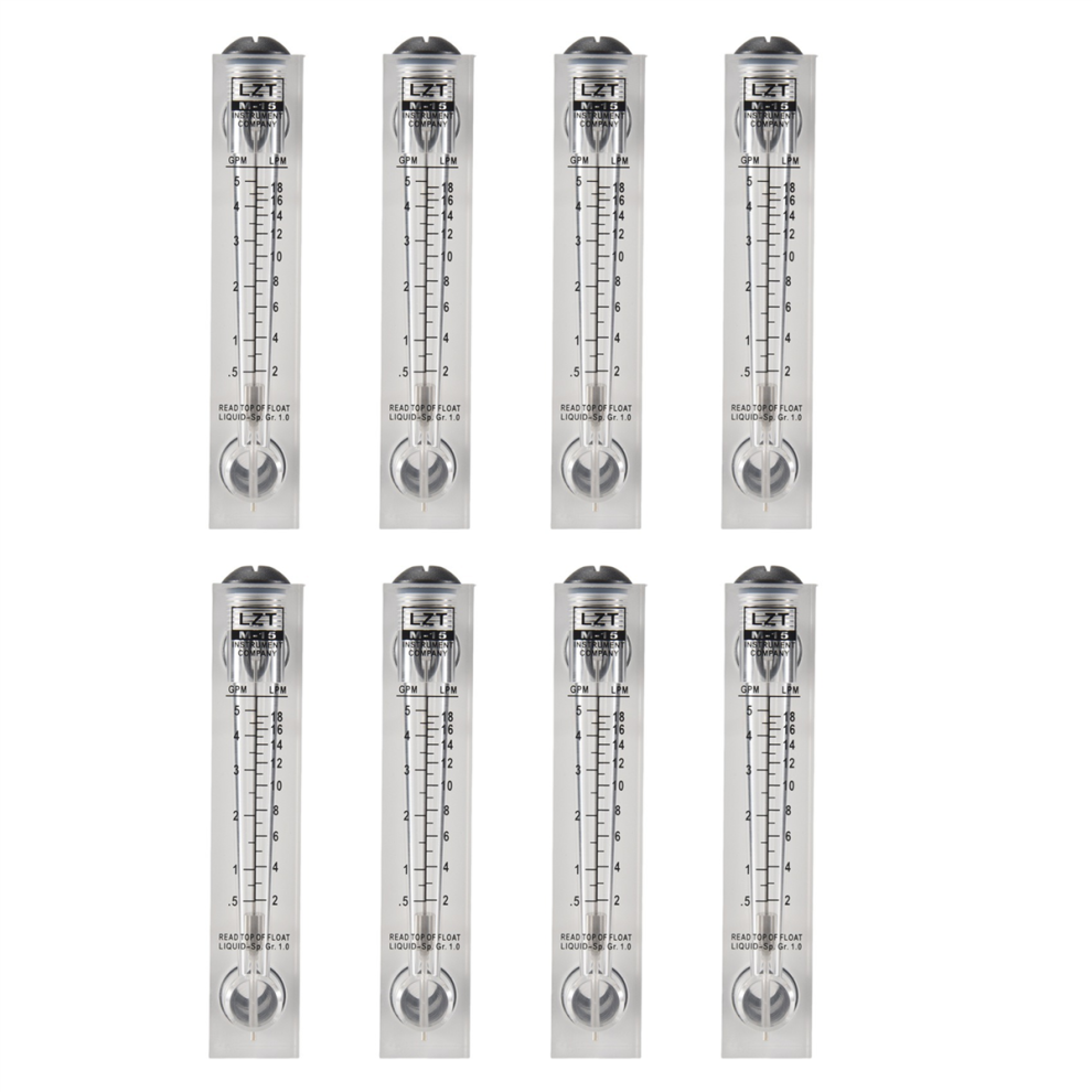 0.5-5 Gpm 2-18 Lpm Water Flow Panel Mount Type Flowmeter 4713376325559