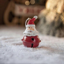 Metal Craft Statues Jingle Bell Christmas Tree Decor for Christmas Holiday Party Pendants DIY Crafts Handmade Accessories HG