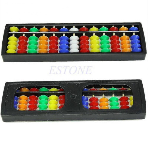 Portable Arithmetic Abacus with Color Beads Mathematical Calculation Tool Abacus HG 1