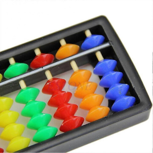 Portable Arithmetic Abacus with Color Beads Mathematical Calculation Tool Abacus HG 2
