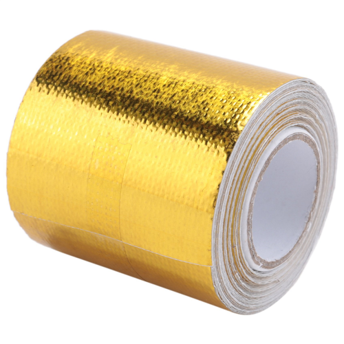 Gold Thermal Tape Air Intake Heat Shield Reflective Barrier Engine 2