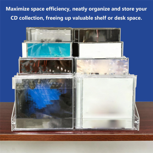 4Tier Clear Acrylic CD Holder Cascading CD Storage Rack,Display Rack 1