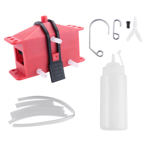 Motorcycle Chain Cleaning Machine Kit Brush Gear Cleaner Tool Red 2
