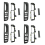 3Pcs for Golf 4 Interior Door Handle Lifter Switch Bracket Caps 1