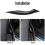 4PCS Car Interior Door Handle Cover Trim for Armrest Pull Cover B 3