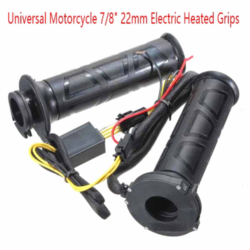 Universal Motorcycle 7/8In 22mm Electric Heated Grips Adjustable 12V 2