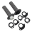 Universal Motorcycle Handlebar Grips with The Snap-in Cam Grey 1