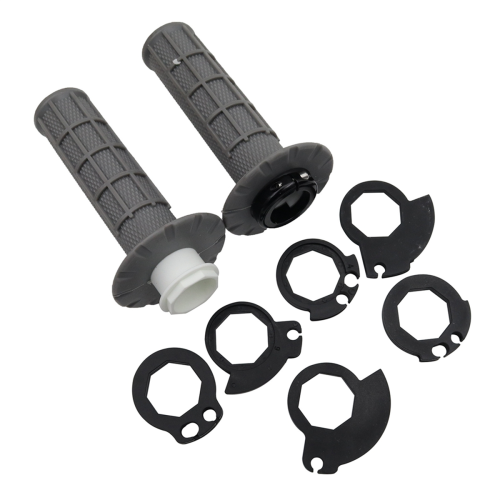Universal Motorcycle Handlebar Grips with The Snap-in Cam Grey
