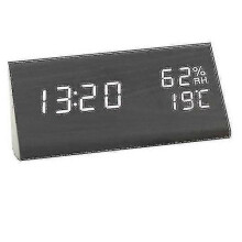Digital Alarm Clock Wooden Electronic Led Clocks HG