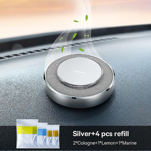 (Silver)Perfume Reer Car Metal Adjable Aroma Diffuser Ner Perfume Scent