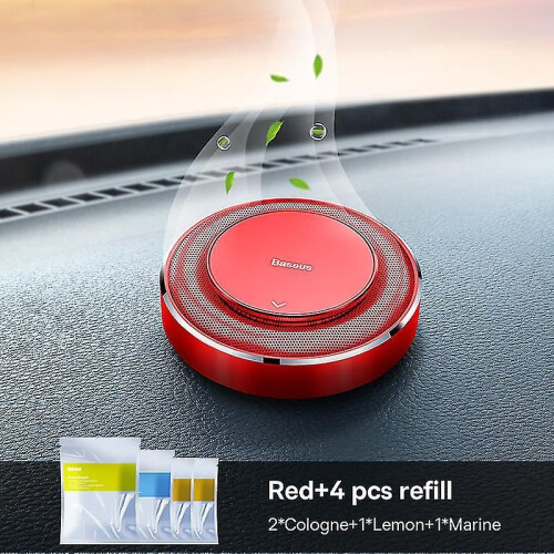 (Red)Perfume Reer Car Metal Adjable Aroma Diffuser Ner Perfume Scent