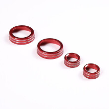(Red)For Chevr Corvette C7 2014-2019 O Knob Condit Knob Rative Ring -button T Volume Cover Car Accessories