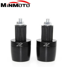 (Black-B)Motorcycle Cnc Handle Bar Handlebar Grips Cap End Handle Plugs Cap For Kawasaki Z400 Z800 Z900