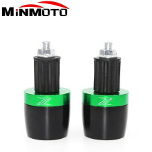 (Green-B)Motorcycle Cnc Handle Bar Handlebar Grips Cap End Handle Plugs Cap For Kawasaki Z400 Z800 Z900