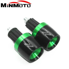 (Green-A)Motorcycle Cnc Handle Bar Handlebar Grips Cap End Handle Plugs Cap For Kawasaki Z400 Z800 Z900