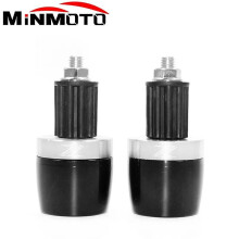(Silver-B)Motorcycle Cnc Handle Bar Handlebar Grips Cap End Handle Plugs Cap For Kawasaki Z400 Z800