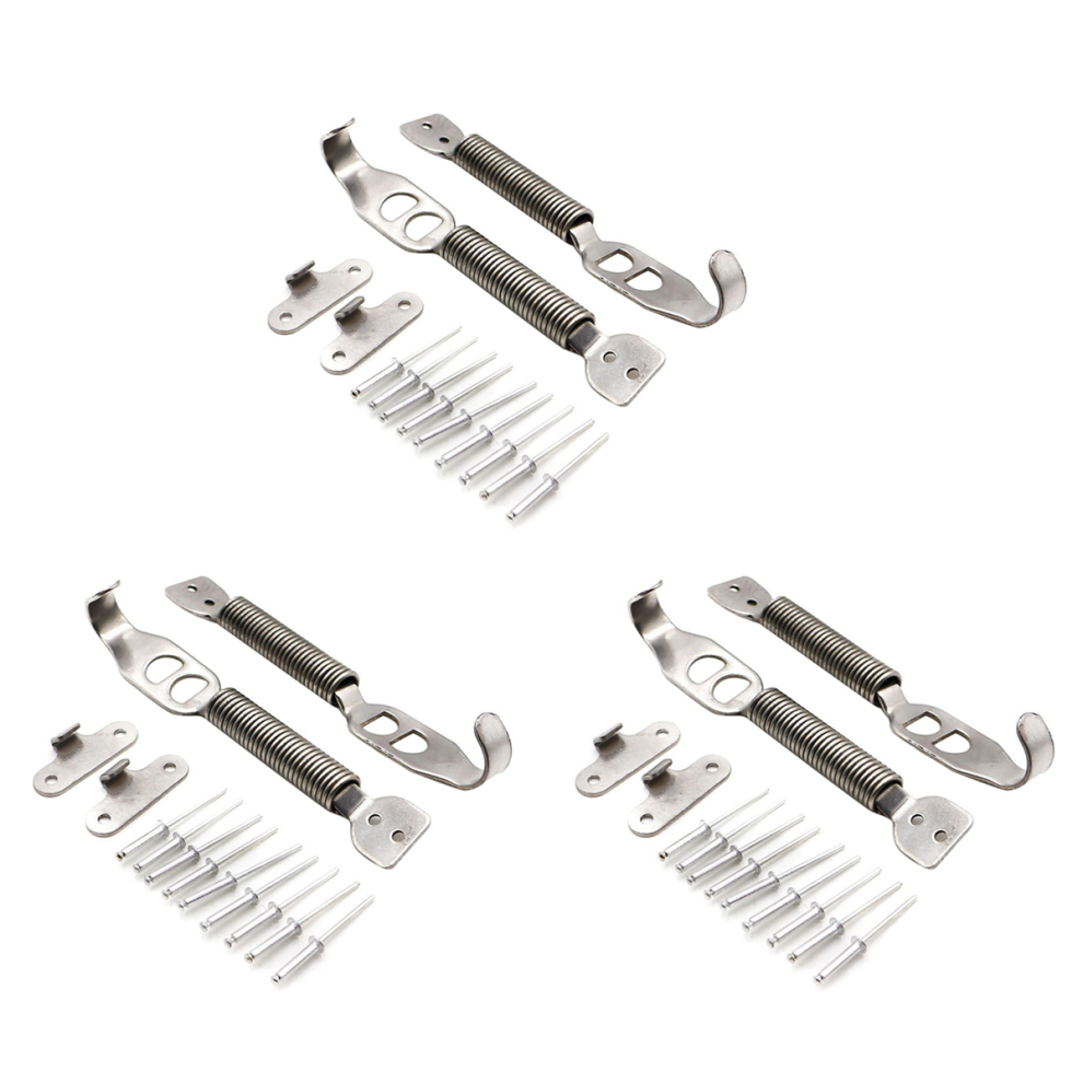 Aluminum Alloy Car Racing Mount Bonnet Kit Latch Spring Fastener 4713376357055
