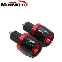 (Red-A)Motorcycle Cnc Handle Bar Handlebar Grips Cap End Handle Plugs Cap For Kawasaki Z400 Z800 Z900