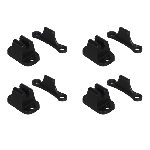 Door Retainer Kit T Shape Door Stop Retaining Catch Latch Black
