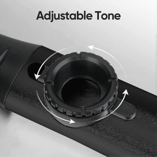 Kazoo with 5 Extra Membranes, Adjustable Tone Metal Kazoo (Black) HG 1
