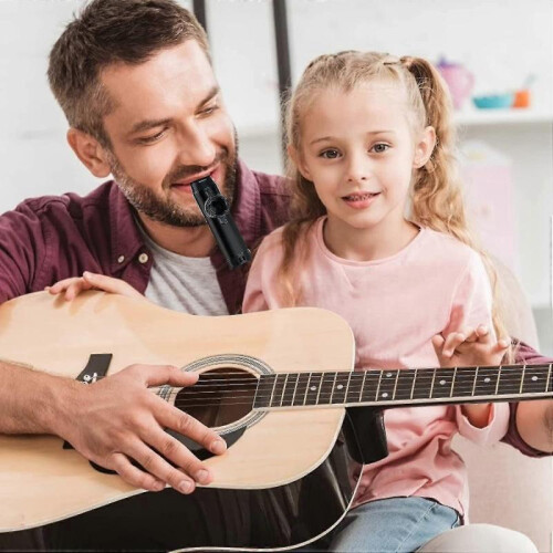 Kazoo with 5 Extra Membranes, Adjustable Tone Metal Kazoo (Black) HG 2
