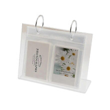 Desktop Photo Album Binder Acrylic Tabletop Flip Photo Frame Photo Displays HG
