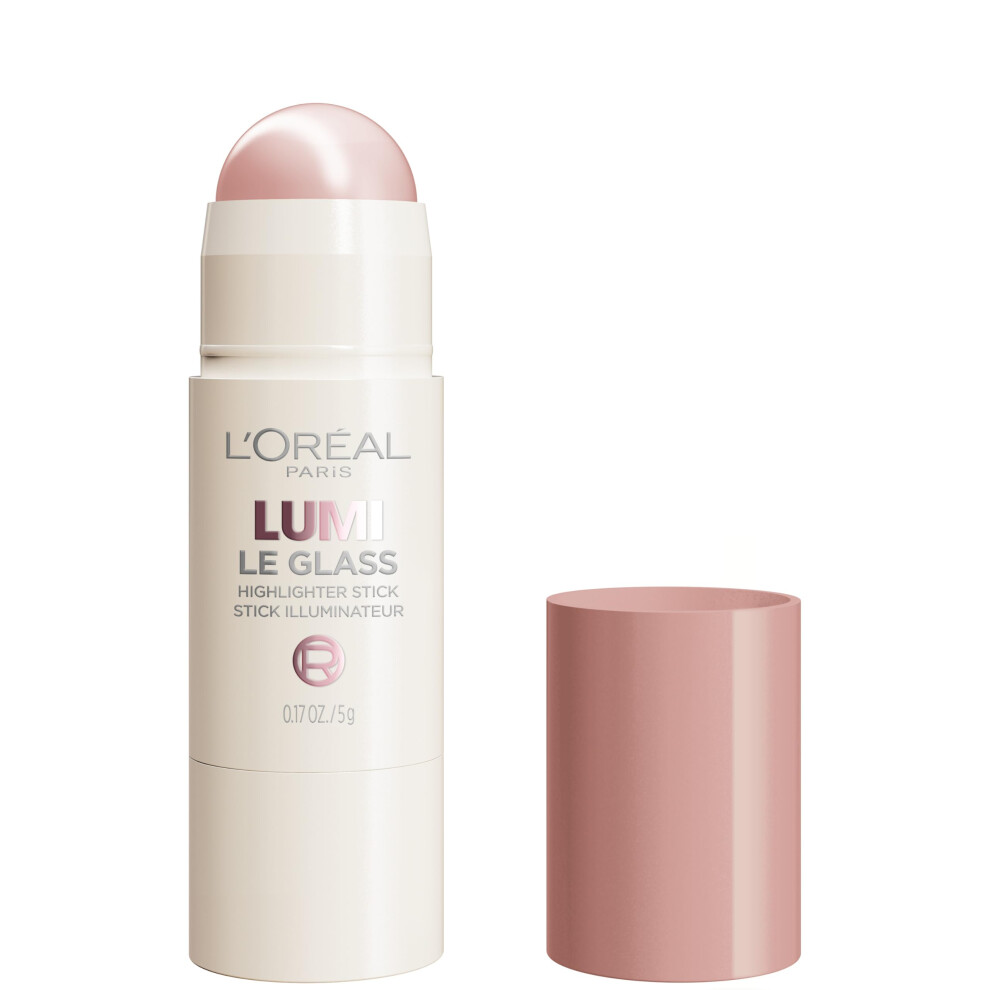 LOr?al Paris True Match Lumi Le Glass Highlighter Stick  Reflective  Translucent  Glassy Highlighter for Face and Body  620 Pink Ballet  0.25 Oz-image-OPC-PGMDMQS-NEW