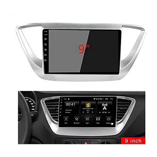 2Din 9Inch Radio DVD Panel Trim for 2 Accent 2017-2018 2
