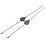 2Pcs Bronze Ceiling Fan Pull Chain Set, Decorative Fan Pendant 2