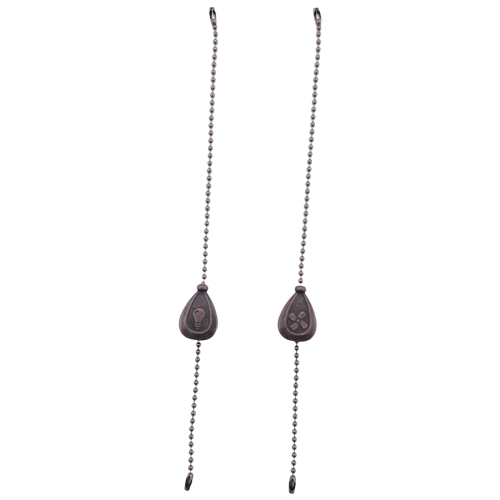 2Pcs Bronze Ceiling Fan Pull Chain Set, Decorative Fan Pendant 2