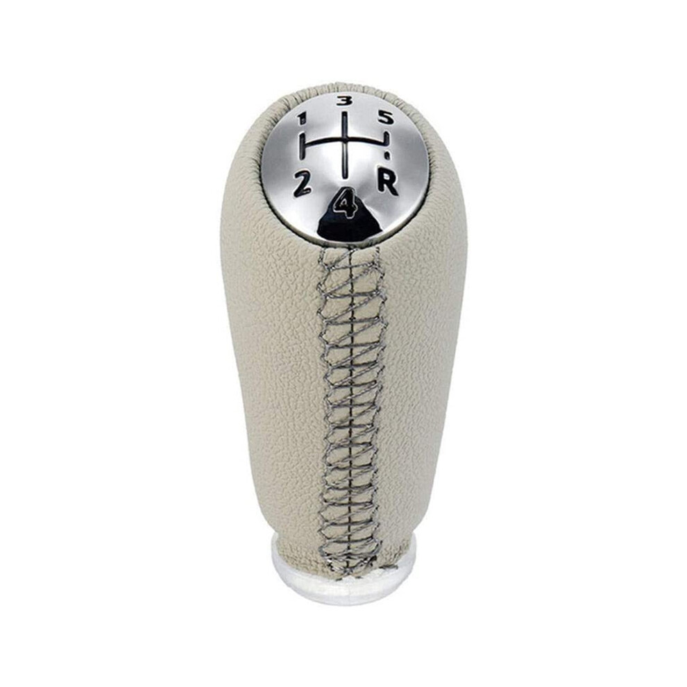 Gear Shift Knob 5Speed Leather Mt Gear Shifter Pen Head Ball Beige 4714181664055