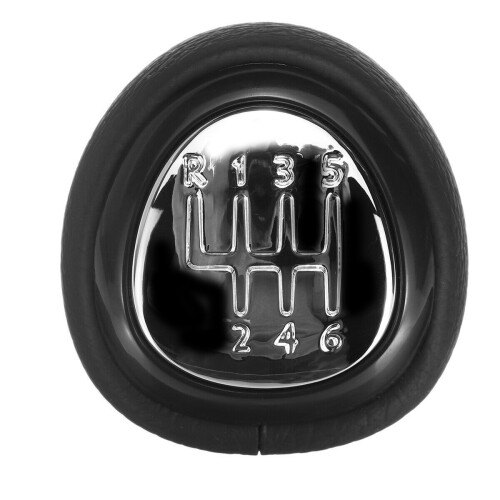 6 Speed Gear Shift Knob Leather Lever Shifter 2