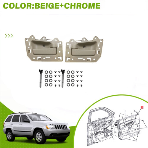 1Pair for 82134,1JV471J3AA Rear Door Handle Pull 1