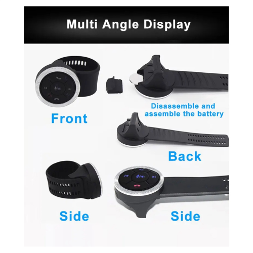 7-Key Car Wireless Steering Wheel Remote Control Button Black 2