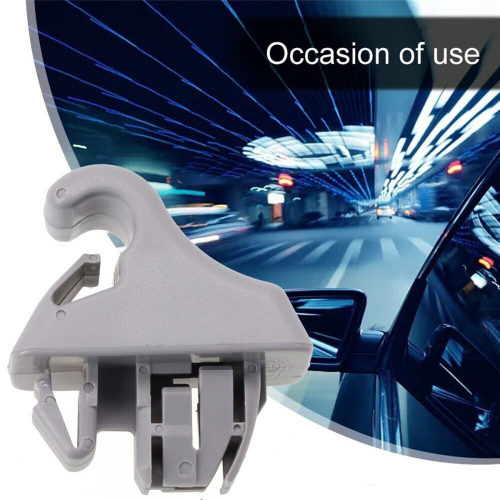 2Pcs Gray Sun Visor Hook Holder Clip MR779704 MR779705 2