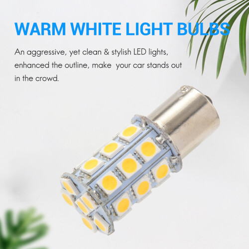 10X Warm White 27 SMD LED Trailer Interior Light Bulbs 1