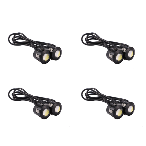 2pcs LED Eagle Eye Backup Light White Light 9W black