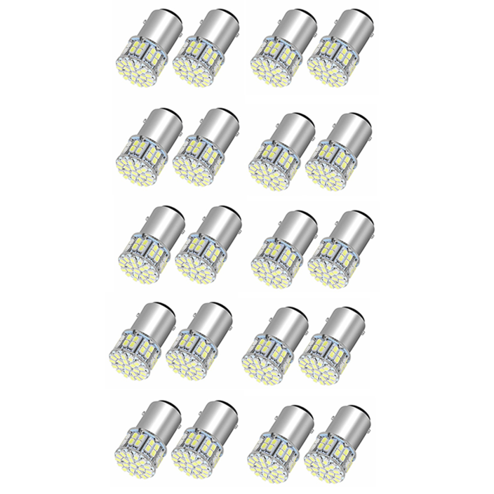 2Pcs 6000K 1157 50Smd Tail Brake Led Lights Bulb Bay15d 12V White 4714181683155