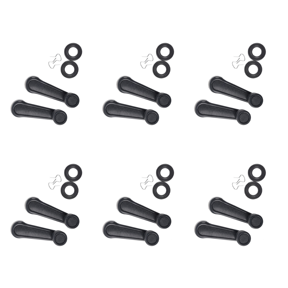 2 Pcs Plastic Universal Car Window Winder Cranks Handle Lever Gray 4714181680550